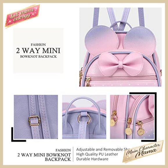 Polka Dot Mini Backpack Convertible Shoulder Bag Cute Y2K Chic Daypack main image 7